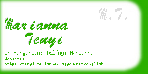 marianna tenyi business card